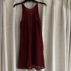 Burgundy Lace Dress